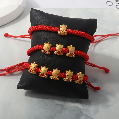 2026 New Year Red String Lucky Horse Bracelet, Adjustable Chinese Zodiac Animal Charm Bracelet with Cute Gold-Plated Charms, Feng Shui Protection & Prosperity Jewelry Gift for Women Men in Saudi Arabia