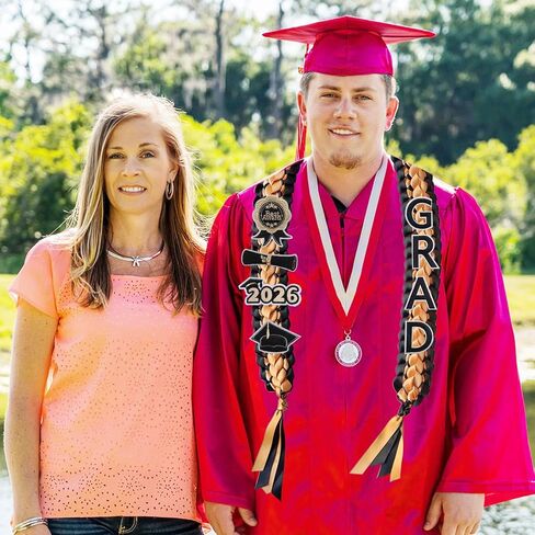 Graduation Leis 2026 Money Ribbon Leis for Graduation 2026 with Grad Accessories Handmade Braided Graduation Necklace in Saudi Arabia