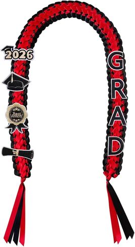 Graduation Leis 2026 Money Ribbon Leis for Graduation 2026 with Grad Accessories Handmade Braided Graduation Necklace in Saudi Arabia