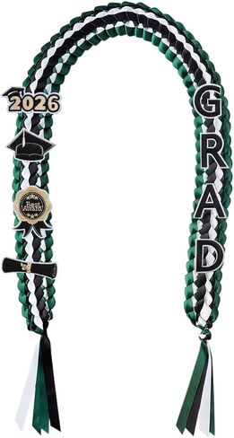 Graduation Leis 2026 Money Ribbon Leis for Graduation 2026 with Grad Accessories Handmade Braided Graduation Necklace in Saudi Arabia