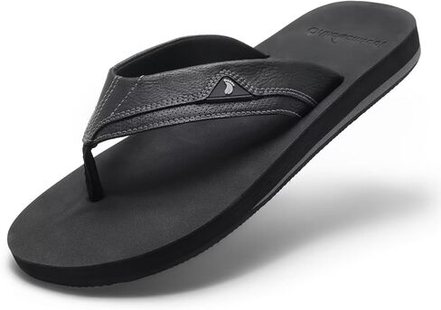 OrthoComfoot Men's Orthopedic Flip Flops: Comfortable Arch Support Flat Feet Plantar Fasciitis Leather Slippers, Casual Summer Outdoor Travel Beach Sandals for Foot and Heel Pain in Saudi Arabia