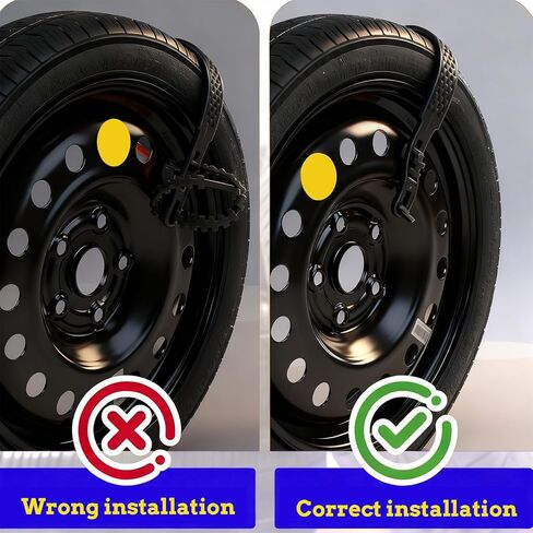 20 عبوة من ربطات العنق لإطارات الثلج، سلاسل ثلج قابلة للتعديل، سلاسل إطارات الثلج لمعظم شاحنات السيارات وسيارات الدفع الرباعي، سلاسل أمان مضادة للانزلاق قابلة لإعادة الاستخدام لشتاء الشاحنات (أسود) in Kuwait