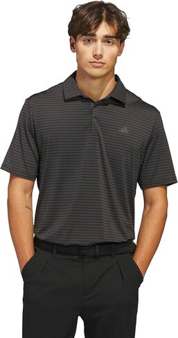 adidas Mens Performance Two-Color Stripe Polo Shirt in Kuwait
