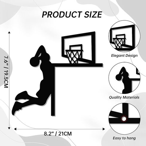 YATEASLU Dunk Basketball Door Frame Decor - Weatherproof Sports Wall Decor & Corner Decor, Durable Basketball Room Decor for Boys Room Decor in Kuwait