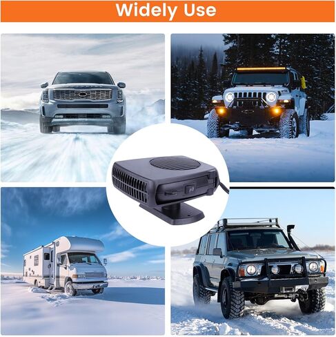 Car Heater,200W Portable Fast Heating Auto Car Heater Defroster Windshield Defogger Automobile Windscreen Heater Plug in Cigarette Lighter 360 Degree Rotary in Kuwait