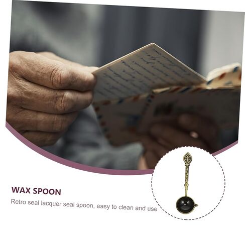 Metal Wax Melting Spoon for Sealing Wear Resistant Copper Head Non Slip DIY Wax Seal Spoon for Stamp Lightweight and Portable Vintage Style in Saudi Arabia