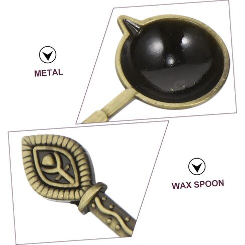 Metal Wax Melting Spoon for Sealing Wear Resistant Copper Head Non Slip DIY Wax Seal Spoon for Stamp Lightweight and Portable Vintage Style in Saudi Arabia