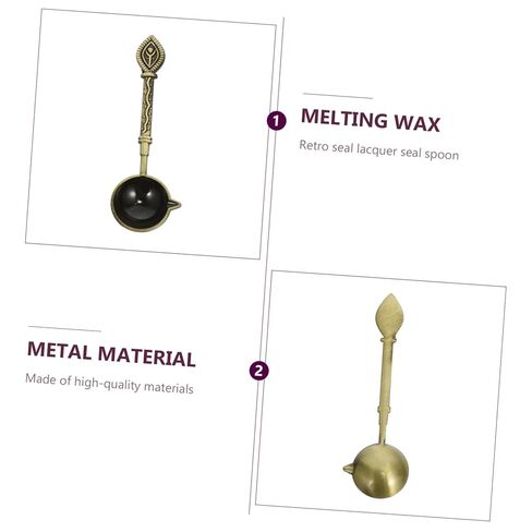 Metal Wax Melting Spoon for Sealing Wear Resistant Copper Head Non Slip DIY Wax Seal Spoon for Stamp Lightweight and Portable Vintage Style in Saudi Arabia