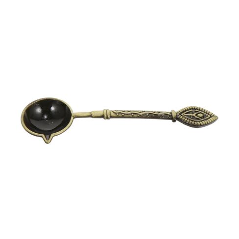 HOMSFOU Retro Metal Wax Sealing Spoon for Stamp Melting Thick Copper Head with Clear Pattern Unique Vintage Design for Envelope Sealing and Creative Home Decoration in Saudi Arabia