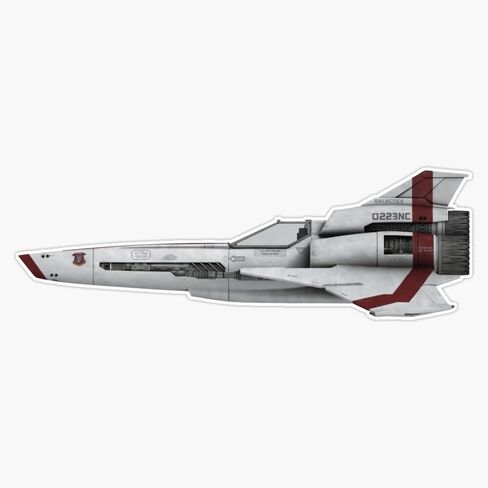 MAGNET Battlestar Galactica Viper - ملصق فينيل مغناطيسي كلاسيكي للبشرة مقاس 5 بوصات in Kuwait