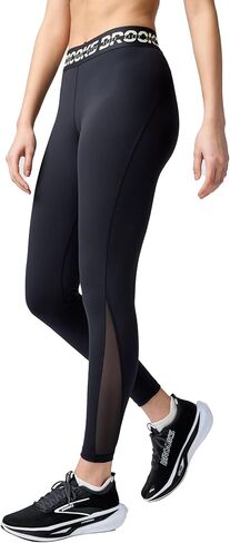 Brooks Women’s PR Elite Tight, Mid-Rise Compression Running Tights, Quick-Drying Breathable Fabric with Mesh Ventilation in Saudi Arabia
