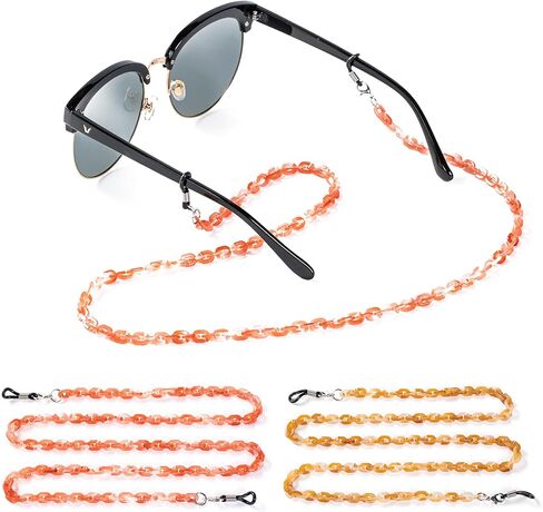 Josteve Chain Glasses Strap Sunglasses Holder, Women Chain Eyeglasses Strap, 2Pcs Lanyard Eye Glasses Holders Around Neck Men in Saudi Arabia
