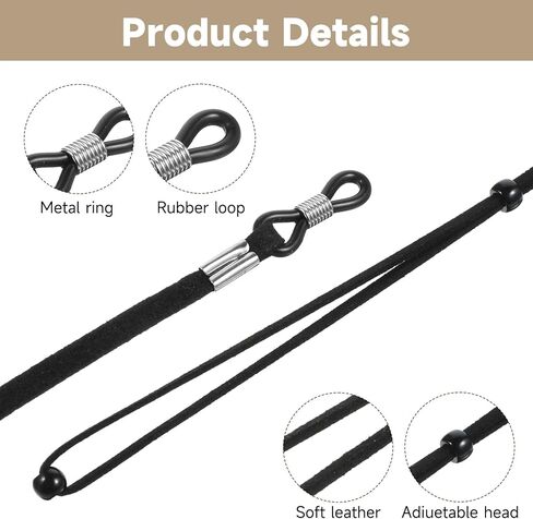 8 Pcs EyeGlasses Holders Eyeglass Strap Around Neck Leather Eye Glasses Strap String Adjustable Eyeglasses Reading Glasses Chain Sport Sunglass Glass Holder Straps for Men & Women in Saudi Arabia