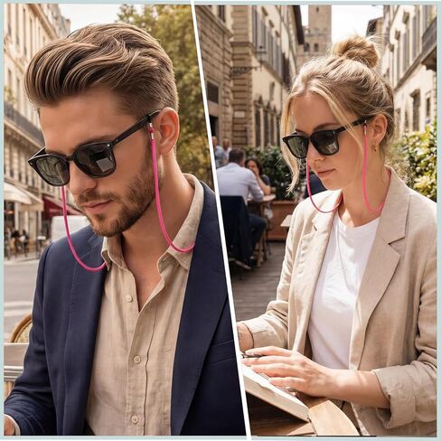 8 Pcs EyeGlasses Holders Eyeglass Strap Around Neck Leather Eye Glasses Strap String Adjustable Eyeglasses Reading Glasses Chain Sport Sunglass Glass Holder Straps for Men & Women in Saudi Arabia