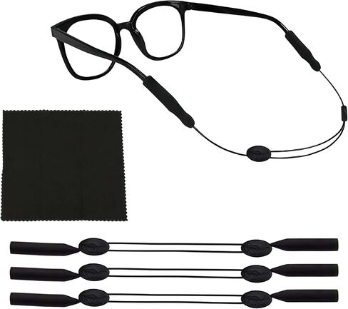 KYLELOVE حزام نظارات قابل للتعديل، أشرطة نظارات مضادة للانزلاق للرجال والنساء، حزام نظارات شمسية للرياضة بدون حامل نظارات ذيل، أشرطة كابل تثبيت النظارات in Kuwait