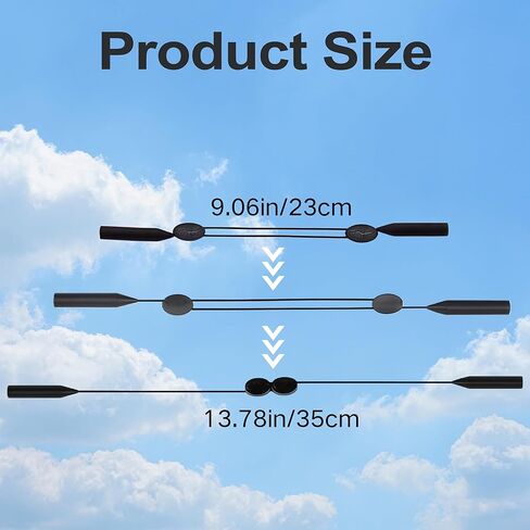 KYLELOVE حزام نظارات قابل للتعديل، أشرطة نظارات مضادة للانزلاق للرجال والنساء، حزام نظارات شمسية للرياضة بدون حامل نظارات ذيل، أشرطة كابل تثبيت النظارات in Kuwait