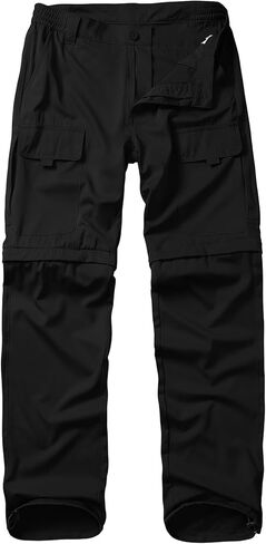Men's Outdoor Quick Dry Convertible Lightweight Hiking Fishing Zip Off Cargo Work Pants Trousers in Kuwait