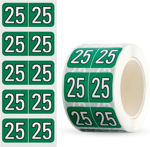 500 Pcs 2025 Year Stickers, File Folder Year Labels, 3/4 x 1/2 Inch, for Tab File Folders Office Supplies, Dark Green, 1 Roll in Saudi Arabia