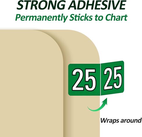 500 Pcs 2025 Year Stickers, File Folder Year Labels, 3/4 x 1/2 Inch, for Tab File Folders Office Supplies, Dark Green, 1 Roll in Saudi Arabia