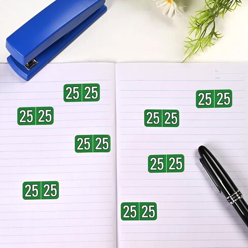 500 Pcs 2025 Year Stickers, File Folder Year Labels, 3/4 x 1/2 Inch, for Tab File Folders Office Supplies, Dark Green, 1 Roll in Saudi Arabia