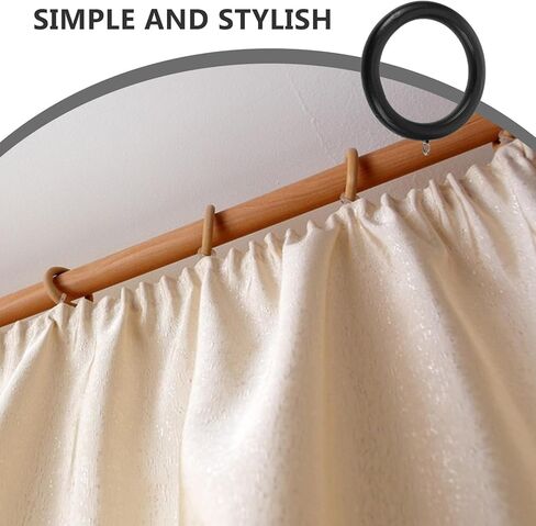 COHEALI 6pcs Wooden Curtain Rings with Metal Buckle Drapery Pole Rings for Roman and Wood Curtain Rods Stylish Home Decor Accessories in Saudi Arabia