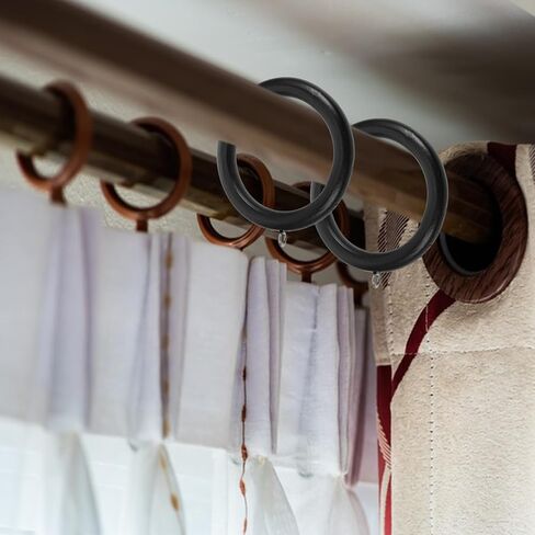 COHEALI 6pcs Wooden Curtain Rings with Metal Buckle Drapery Pole Rings for Roman and Wood Curtain Rods Stylish Home Decor Accessories in Saudi Arabia