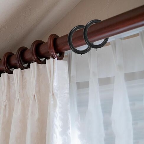 COHEALI 6pcs Wooden Curtain Rings with Metal Buckle Drapery Pole Rings for Roman and Wood Curtain Rods Stylish Home Decor Accessories in Saudi Arabia