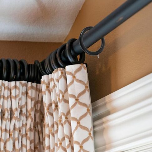 COHEALI 6pcs Wooden Curtain Rings with Metal Buckle Drapery Pole Rings for Roman and Wood Curtain Rods Stylish Home Decor Accessories in Saudi Arabia