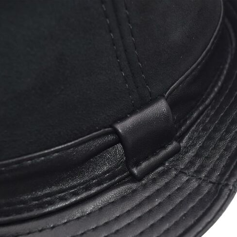 Genuine Leather Jazz Hat Short Brim Classic Fedora Porkpie Hat in Saudi Arabia