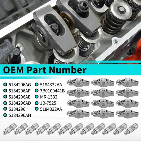 Dokili 12 Pcs 5184296AH Rocker Arm and Lifter Kit w/Cam Phaser Locking Tool Fit for Chrysler 200 300 3.6l 2011-2019 Jeep Cherokee Grand Wrangler Dodge Durango Charger Grand Caravan Ram Promaster in Saudi Arabia