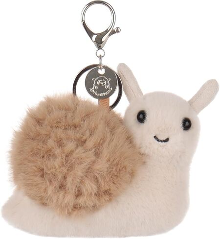 Apricot Lamb Brown Lazy Snail Keychain Cute Keychain, Soft Stuffed Plush Keychain Toys for Kids' Backpack, Purse, 4 Inches in Saudi Arabia