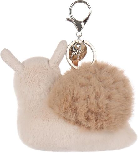 Apricot Lamb Brown Lazy Snail Keychain Cute Keychain, Soft Stuffed Plush Keychain Toys for Kids' Backpack, Purse, 4 Inches in Saudi Arabia