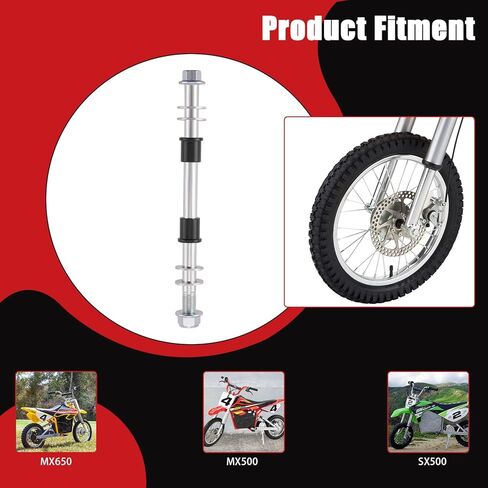KAMIER عجلة أمامية محور الترباس مع قفل الجوز عدة استبدال لشفرات الحلاقة MX500 MX650 SX500 Mcgrath Dirt Rocket Bike العجلات الأمامية للأطفال الكهربائية على الطرق الوعرة موتوكروس حفرة صغيرة الترابية دراجة أجزاء الثقيلة in Saudi Arabia