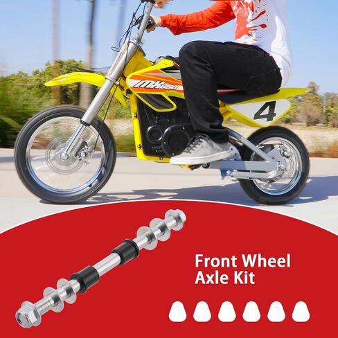 KAMIER عجلة أمامية محور الترباس مع قفل الجوز عدة استبدال لشفرات الحلاقة MX500 MX650 SX500 Mcgrath Dirt Rocket Bike العجلات الأمامية للأطفال الكهربائية على الطرق الوعرة موتوكروس حفرة صغيرة الترابية دراجة أجزاء الثقيلة in Saudi Arabia