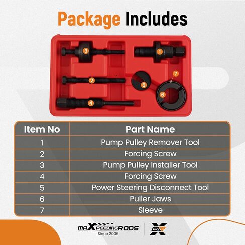 أداة تثبيت بكرة مضخة التوجيه الكهربائية من maxpeedingrods متوافقة مع مضخات التوجيه الكهربائية Ford وGM وChrysler مع Saginaw وThompson وFord C111 وC2 in Saudi Arabia
