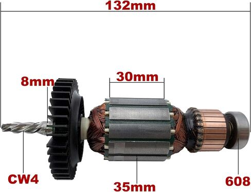 AC220V-240V Armature Rotor Anchor Replacement for Cordless Drill DWD014 DWD015 DWD014S in Saudi Arabia