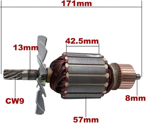 استبدال مرساة المحرك الدوار AC220V-240V للمنشار اليدوي الدائري GKS235 GKS85 GKS85G in Kuwait