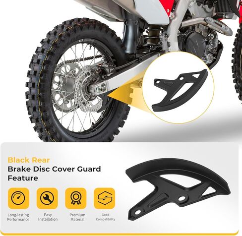 M MATI أسود خلفي قرص فرامل غطاء حماية لهوندا CR125R CR250R 2002-2007 CRF250R CRF250X CRF250RX 2004-2024 CRF450R CRF450X CRF450L CRF450RX CRF450RL CRF450RWE 2002-2024 43330-KZ4-J40ZA in Kuwait