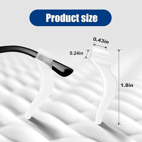 Eyeglass Ear Grips -10 Pairs eye glasses ear grippers Anti-slip Holder, Silicone Ear Hook, glasses ear grip Sleeve Retainer for Sports Glasses, Sunglasses Reading glass (10 PCS Black, 10 PCS White) in Saudi Arabia