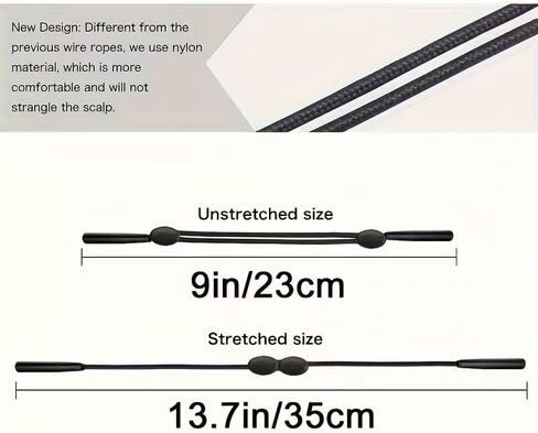 Classic Black Eyeglass Straps (3 Pack) - Adjustable Anti-Loss Eyewear Lanyard for Sports, Reading, Outdoor Activities | Secure Glasses Holder for Men, Women, Adults in Saudi Arabia