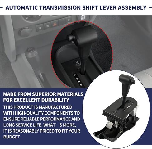 52060162AE مجموعة رافعة ناقل الحركة الأوتوماتيكية المتوافقة مع Jeep Wrangler JK 2007 2008 2009 2010 Shifter Auto Floor يستبدل 52060162AB 52060162AC 52060162AD in Saudi Arabia