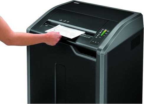 ماكينة تقطيع الورق Fellowes Powershred 485Ci مقاومة للتكدس بنسبة 100% من الدرجة التجارية 30 ورقة، وماكينة تقطيع الورق Powershred 99Ci المقاومة للتكدس 18 ورقة بنسبة 100% أسود/رمادي in Saudi Arabia