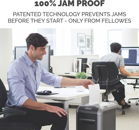 ماكينة تقطيع الورق Fellowes Powershred 485Ci مقاومة للتكدس بنسبة 100% من الدرجة التجارية 30 ورقة، وماكينة تقطيع الورق Powershred 99Ci المقاومة للتكدس 18 ورقة بنسبة 100% أسود/رمادي in Saudi Arabia