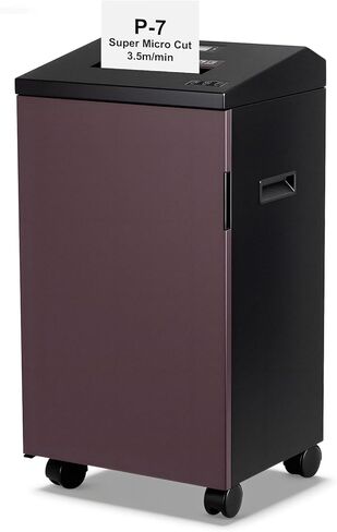 ماكينة تقطيع الورق التجارية الاحترافية عالية الأمان P-7 شديدة التحمل (1 * 1.2 مم)، 5 ورقات فائقة القطع، حاوية سعة 11.9 جالون، تقطيع 3.5 م/دقيقة، ماكينة تقطيع الورق للمستندات السرية in Kuwait