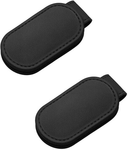 مشبك مغناطيسي متعدد الوظائف، مشبك جلدي ناعم صغير كمشبك نقود، مشبك حزام ومشبك مذكرة (أسود) in Kuwait