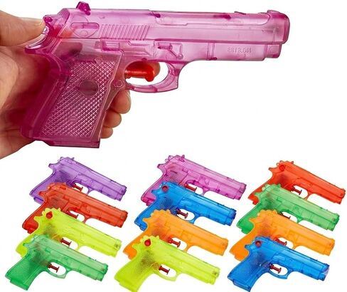Water Blasters - 6 Inch - Assorted Colors - Soaker Squirt Summer Shooter Toys for Swimming Pool, Beach, Water Fighting Toy, Pool Party Beach Games for Boys, Girls, Adults - 12 Pack in Kuwait
