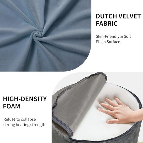 مسند للقدمين تحت المكتب في العمل - دعامة ساق طويلة جدًا مكونة من طبقتين وقابلة للتعديل مع جيب مريح للقدم، وإسفنج عالي الكثافة وغطاء مخملي هولندي قابل للغسل للأشخاص القصيرين، والمكتب، والمنزل والألعاب in Kuwait