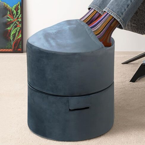 مسند للقدمين تحت المكتب في العمل - دعامة ساق طويلة جدًا مكونة من طبقتين وقابلة للتعديل مع جيب مريح للقدم، وإسفنج عالي الكثافة وغطاء مخملي هولندي قابل للغسل للأشخاص القصيرين، والمكتب، والمنزل والألعاب in Kuwait