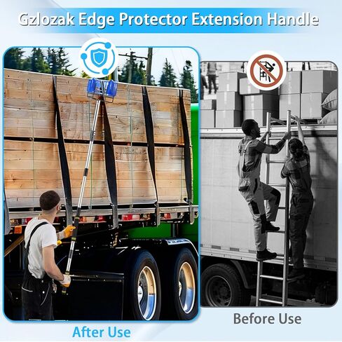Edge Protector Handle, Board Corner Edge Protector Pole V Shaped Edge Guards Adjustable for Flatbed Cargo with Sponge Grip4.3-8.7ft in Saudi Arabia