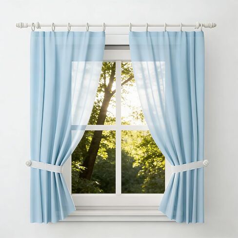 20 PCS Metal Curtain Clips, 1.2" in Interior White Curtain Rings, Ring Clips to Hang Curtains in Saudi Arabia